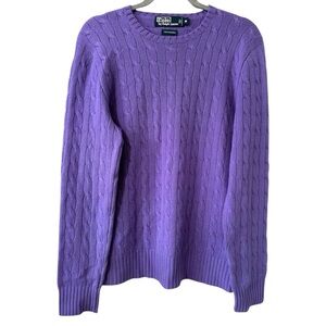 Polo Ralph Lauren Cashmere Knit Crewneck Purple Sweater